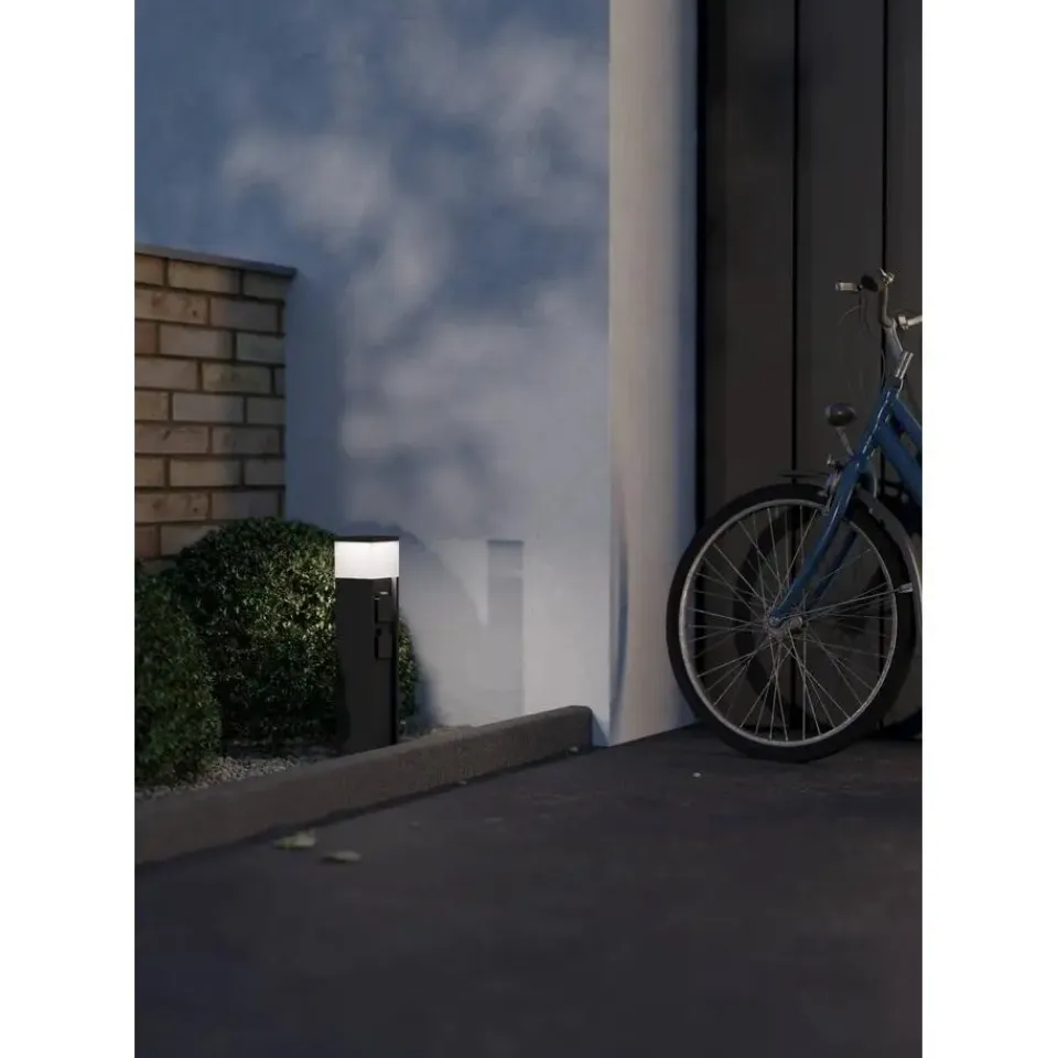 EGLO Park5 Stopcontact Zuil Buiten - E27 - 50 cm - Antraciet/Wit