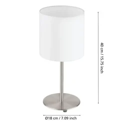 EGLO Pasteri Tafellamp - E27 - 18 cm - Nikkelmat