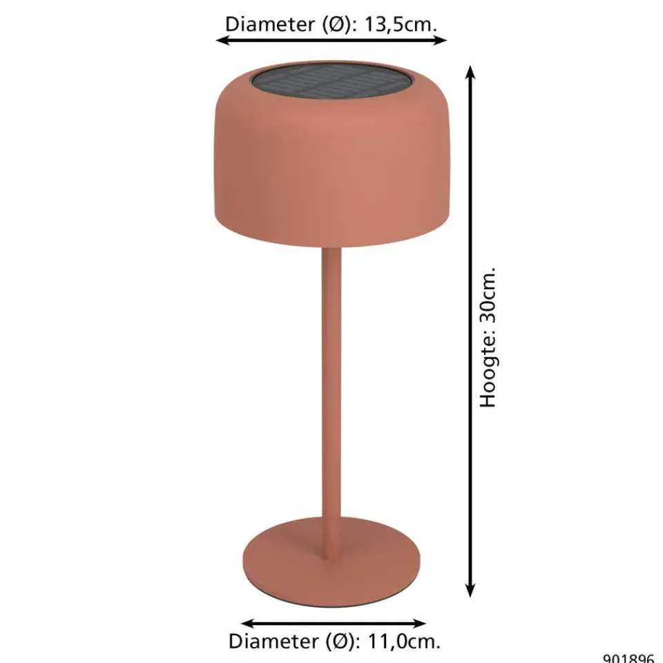 EGLO Roccanova Tafellamp - Solar - 30 cm - Oranje - Oplaadbaar Clearance