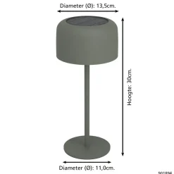 EGLO Roccanova Tafellamp - Solar - 30 cm - Groen - Oplaadbaar Sale