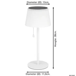 EGLO Scordiano Tafellamp - Solar - 38 cm - Wit - Oplaadbaar Discount