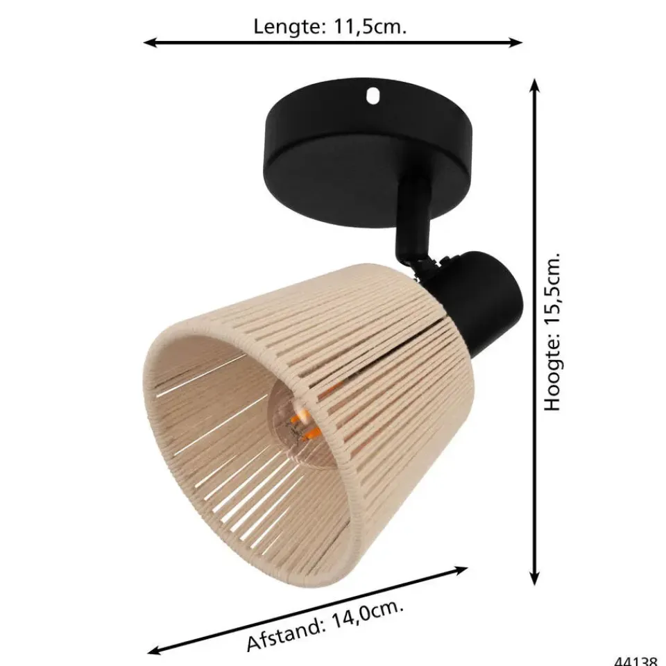 EGLO Seagard Spot - E14 - 11.5 cm - Crème - Kantelbaar New