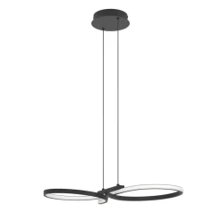 EGLO Serpins Hanglamp - LED - 66 cm - Zwart/Wit Best