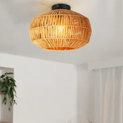 EGLO Sheldon Plafondlamp - E27 - Ø 38 cm - Bruin/Zwart - Papier Clearance