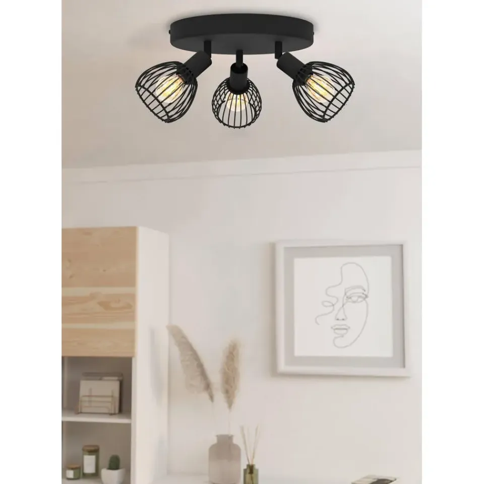 EGLO Sonnino Spot - E14 - Ø 25 cm - Zwart Hot