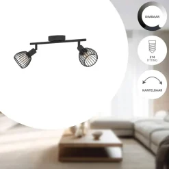 EGLO Sonnino Spot - E14 - 36,5 cm - Zwart Online