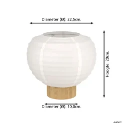 EGLO Summerhill Tafellamp - E27 - Papier - Wit Outlet
