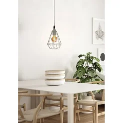 EGLO Tarbes Hanglamp - E27 - Ø 17,5 cm - Grijs Hot