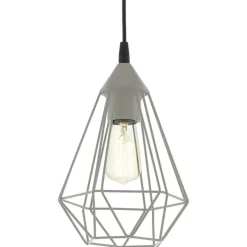 EGLO Tarbes Hanglamp - E27 - Ø 17,5 cm - Grijs Hot