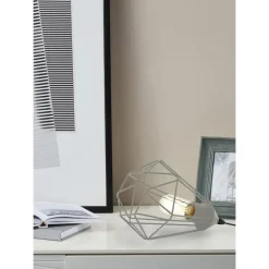 EGLO Tarbes tafellamp - E27 - Ø 17,5 cm - Grijs Outlet