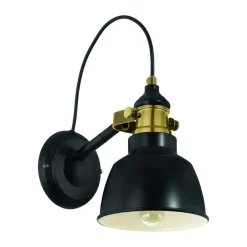 EGLO Thornford Wandlamp - E27 - Staal - Zwart/Goud Clearance