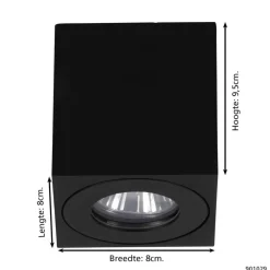 EGLO Torrecola Plafondlamp - GU10 - 9,5 cm - Zwart New