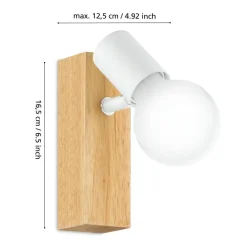 EGLO Townshend 3 Spot - 1 lichts - E27 - Bruin/Wit Outlet