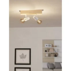 EGLO Townshend 3 Spot - 2 lichts - E27 - Bruin - Wit Sale