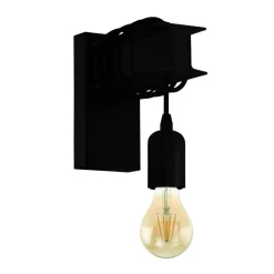 EGLO Townshend 6 Wandlamp - E27 - 19 cm - Zwart Clearance