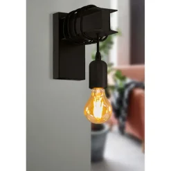 EGLO Townshend 6 Wandlamp - E27 - 19 cm - Zwart Clearance