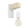 EGLO Townshend Wandlamp - E27 - 21,5 cm - Wit/Bruin Discount