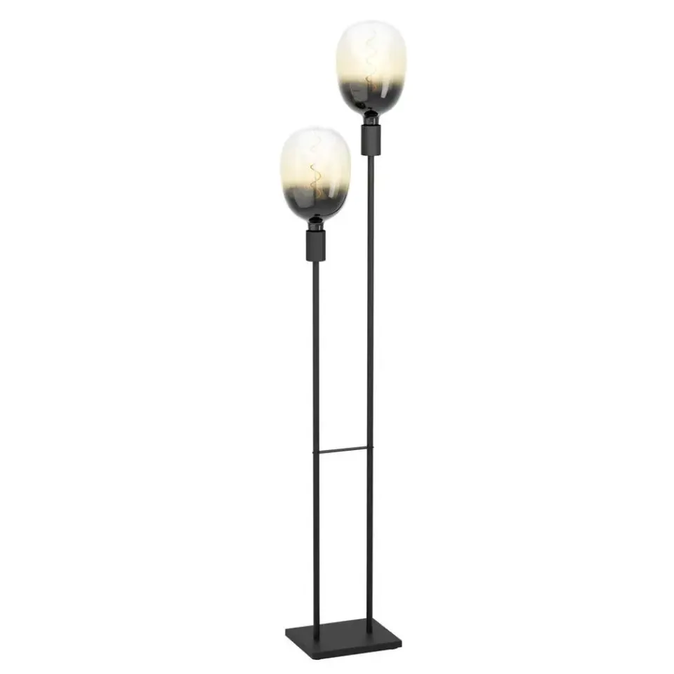 EGLO Valdemoro Vloerlamp - E27 - 110,5 cm - Zwart - Staal Online