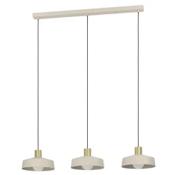 EGLO Valdiola Hanglamp - E27 - 93 cm - Beige/Goud - Staal Clearance