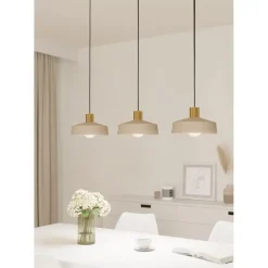 EGLO Valdiola Hanglamp - E27 - 93 cm - Beige/Goud - Staal Clearance