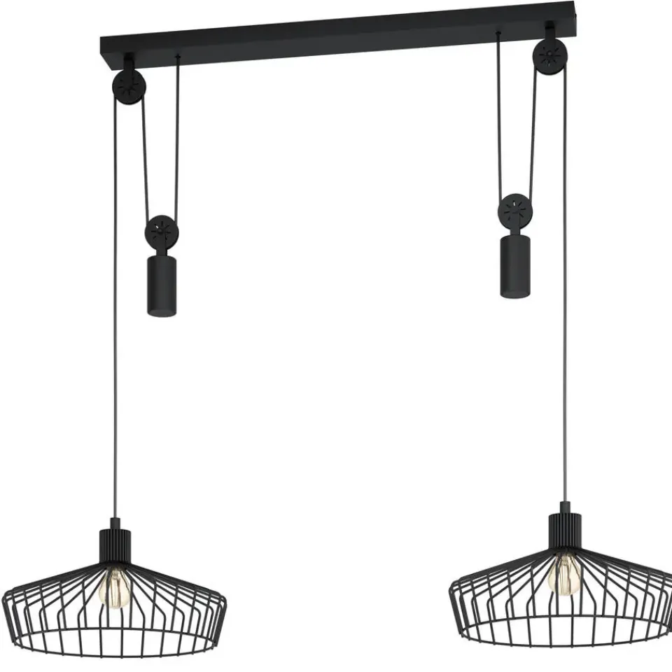 EGLO Winkworth Hanglamp - E27 - Ø 50 cm - Zwart Clearance