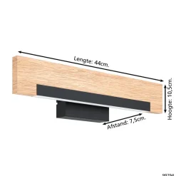 EGLO CamachoWandlamp-LED-44cm-Zwart/Bruin Best