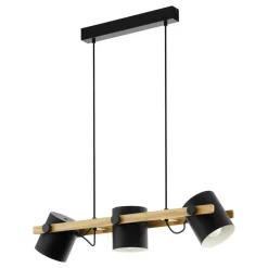 EGLO HornwoodHanglamp-E27-78cm-Zwart/Crème/Bruin Clearance