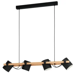 EGLO HornwoodHanglamp-E27-110cm-Zwart/Crème/Bruin Best