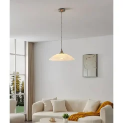 EGLO Lazolo-Hanglamp-1Lichts-Ø420mm.-Nikkel-Mat-WitGelakt Online