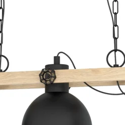 EGLO LubenhamHanglamp-E27-90cm-Zwart/Bruin Clearance