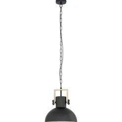 EGLO LubenhamHanglamp-1lichts-Ø30cm.-E27-Zwart/hout New