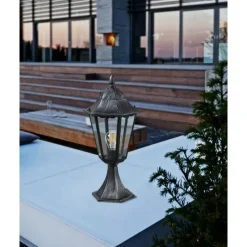 EGLO Navedo-Buitenverlichting-Tuinpaaltje-1Lichts-Zwart,Zilver-Patina Outlet