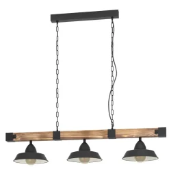 EGLO OldburyHanglamp-3-Lichts-E27zwart/bruin Hot