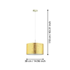 EGLO ViserbellaHanglamp-E27-Ø38cm-Champagne/Goud Discount