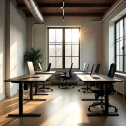 IVOL Elektrisch verstelbaar bureau - 180x80 cm - Single motor - Zwart / Antraciet Hot