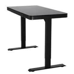 IVOL Elektrisch verstelbaar bureau / thuiswerkplek - 120x60 cm - Glas zwar Online