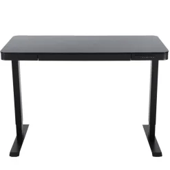IVOL Elektrisch verstelbaar bureau / thuiswerkplek - 120x60 cm - Glas zwar Online
