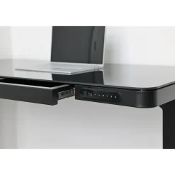 IVOL Elektrisch verstelbaar bureau / thuiswerkplek - 120x60 cm - Glas zwar Online