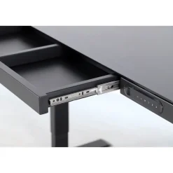 IVOL Elektrisch verstelbaar bureau / thuiswerkplek - 120x60 cm - Glas zwar Online