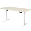 Sedero Elektrisch verstelbaar bureau - 140x80 cm - Single motor - Wit / Licht eiken Discount