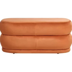 Leen Bakker ELLENDALE - Bankje - Oranje - Fluweel Sale