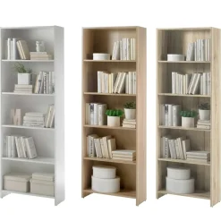 Emob Open boekenkast Bobby - 60 x 24 x 175 cm - Bruin