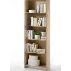 Emob Open boekenkast Bobby - 60 x 24 x 175 cm - Bruin