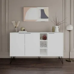 Emob Woody Fashion Console - 18 mm dik - 142x83x35 - Wit Online