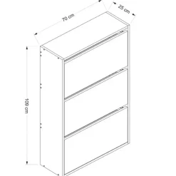 Emob Woody Fashion Schoenenkast - 18mm Dik, 70x109x25cm - Wit Online
