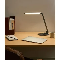 Leen Bakker ENIF - Bureaulamp LED - Zwart - Aluminium/Synthetisch materiaal Clearance