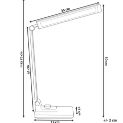 Leen Bakker ENIF - Bureaulamp LED - Zwart - Aluminium/Synthetisch materiaal Clearance