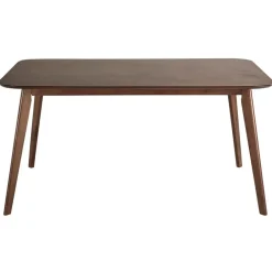 Beliani EPHRATA - Eettafel - Donkere houtkleur - 90 x 150 cm - MDF