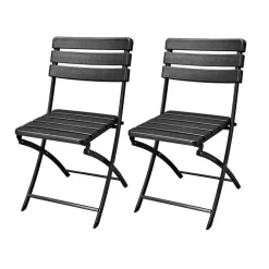 ERRO Klapstoel - Bistrostoel - houtlook - 2 stuks Discount