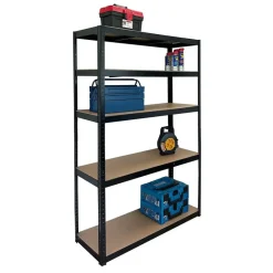 Erro Stellingkast zwart - 120cm breed - Metalen opbergrek - 176x120x40 Clearance